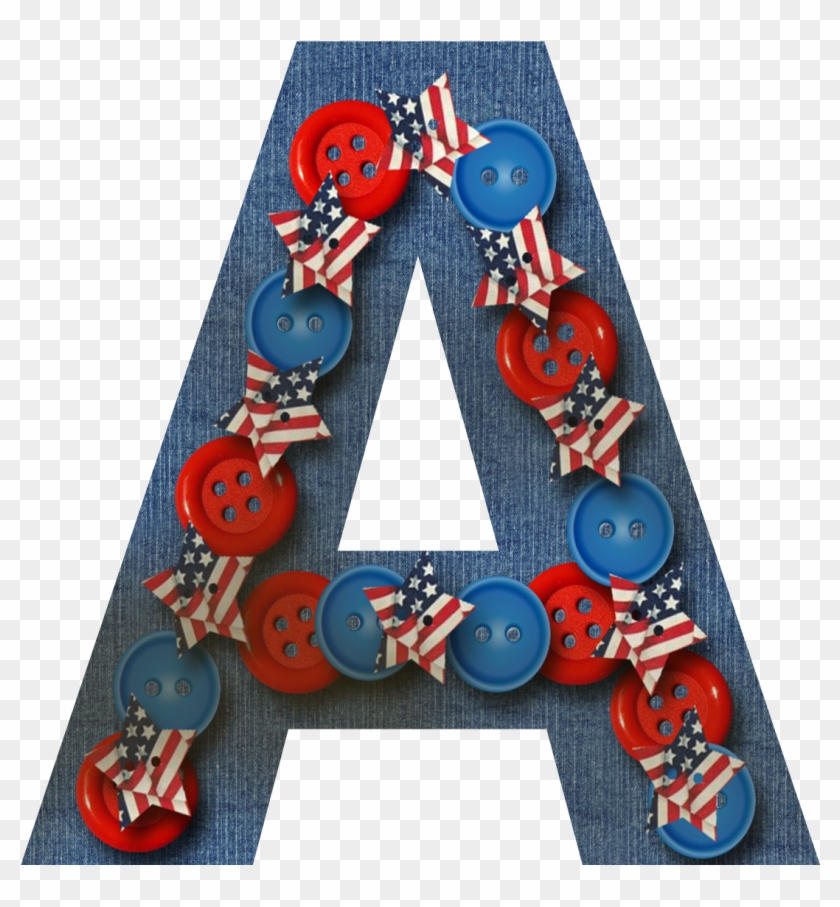 Free Letter A Denim - Letter #522666