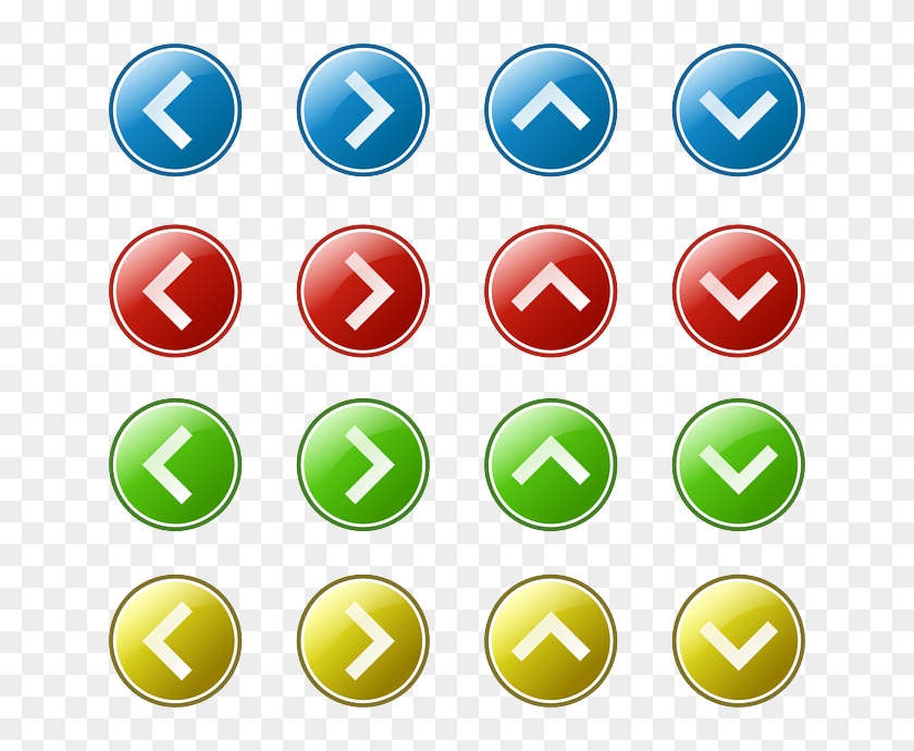 Red, Set, Green, Icon, Left, Right, Blue, Arrow, - Arrow Button #522689