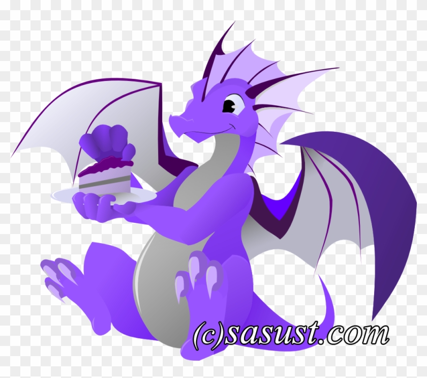 Cake Eating Ace Dragon - Stock Illustration #522710