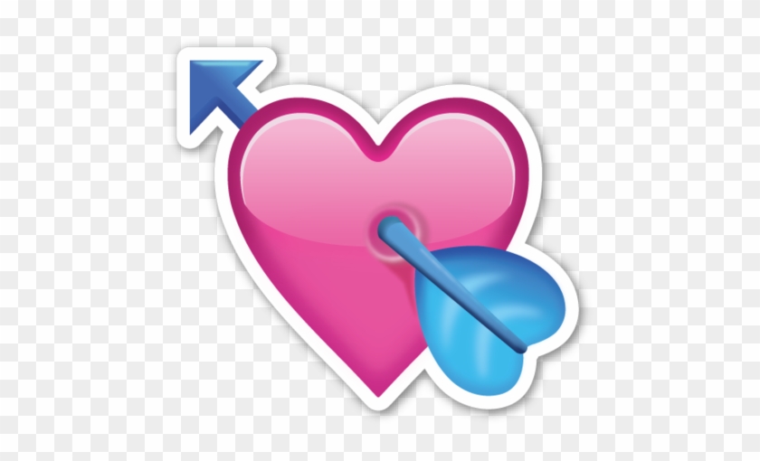 Heart With Arrow - Corazones Emojis Png #522752