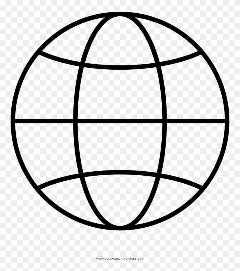 Globe Coloring Page - Globe Line Art #522809