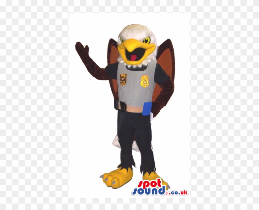 American Eagle Bird Animal Mascot Wearing Police Officer - American Eagle Bird Animal Spotsound Ltd Mascot Costume #522885