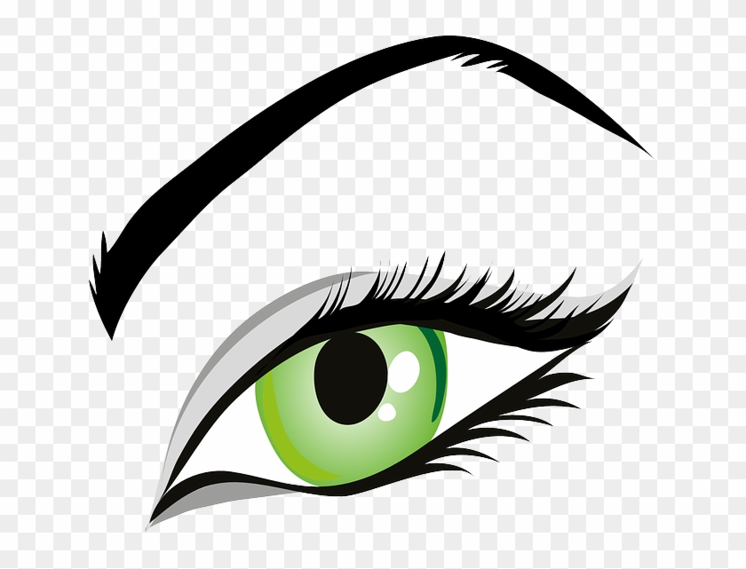 Eye, Green Eyes, Iris, Eyelid, Eyebrows, Brows, Seeing - Makeup Eye Clip Art #522911