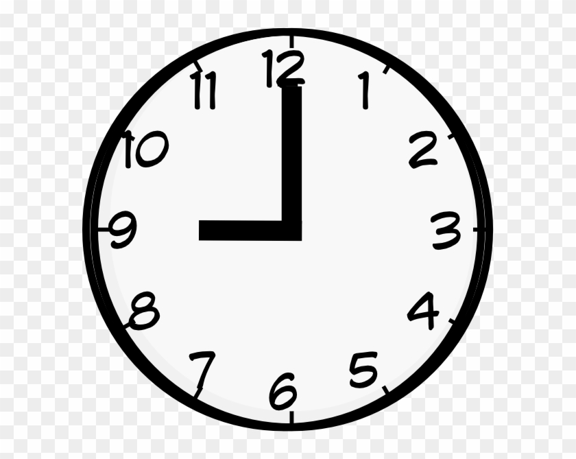 9 O Clock - Clock Face Clip Art #523036