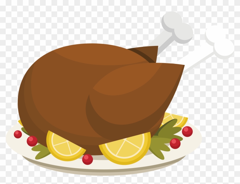 Roast Chicken Lemon Chicken Barbecue Chicken - Roasted Chicken Vector Png #523192