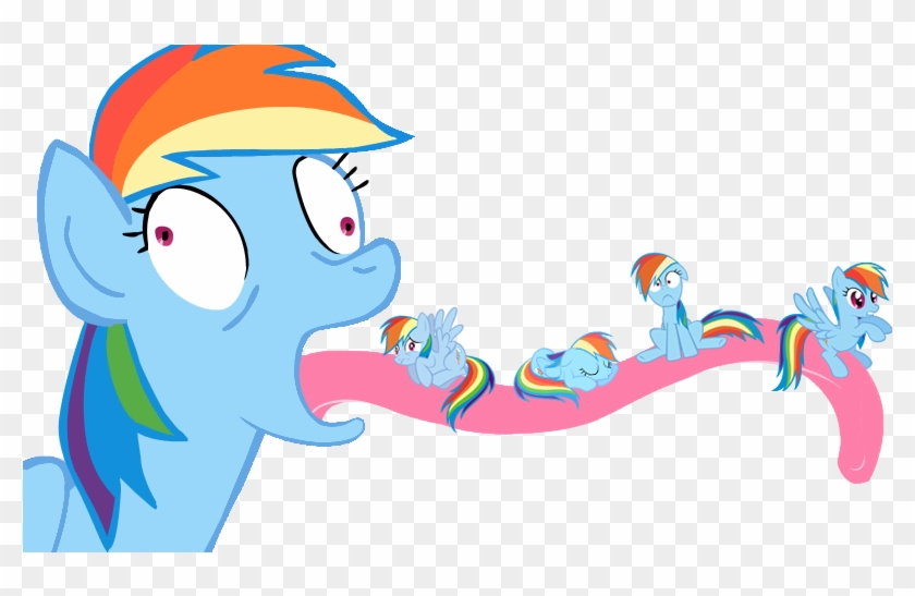 Dashstorm, Derp, Female, Impossibly Long Tongue, Mare, - Baby Pinkie Pie And Baby Rainbow Dash #523593