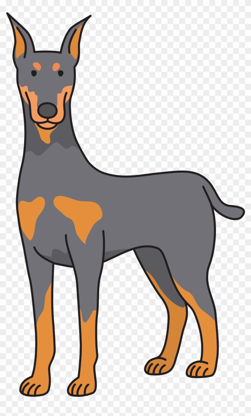 Dobermann Puppy Clip Art - Dobermann Puppy Clip Art #523693