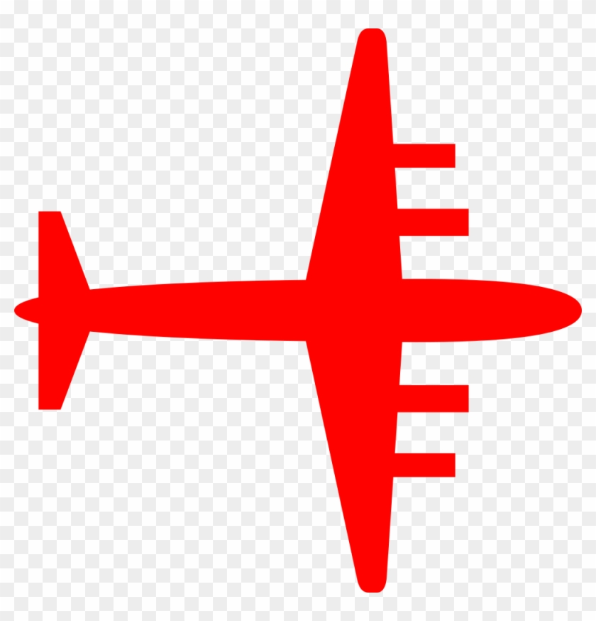 Onlinelabels Clip Art - Silhouette Of Red Plane #523646