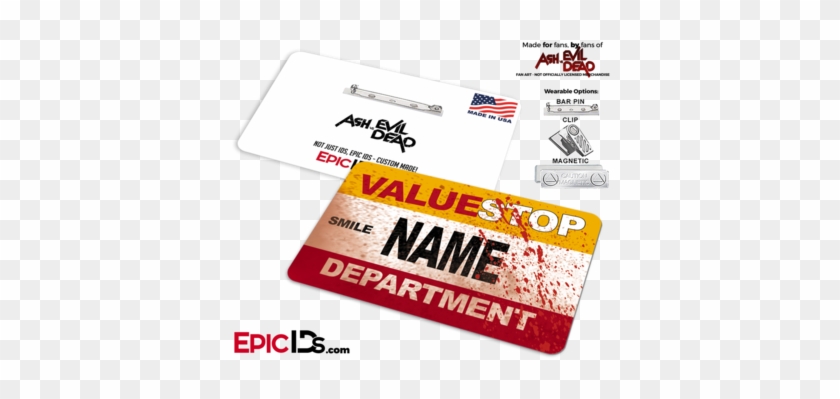 Valuestop 'ash Vs Evil Dead' Cosplay Replica Name Badge - Shaun Of The Dead Foree Electric Name Badge W Bar Pin #523789