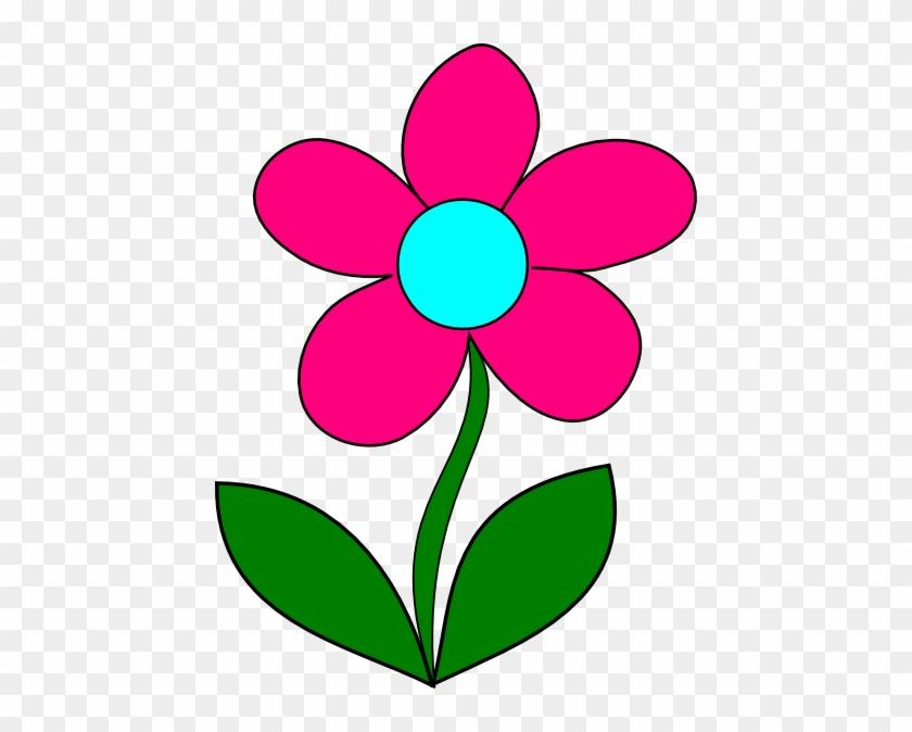 Blue Flower Clip Art At Clker - Animated Picture Of A Flower - Free  Transparent PNG Clipart Images Download