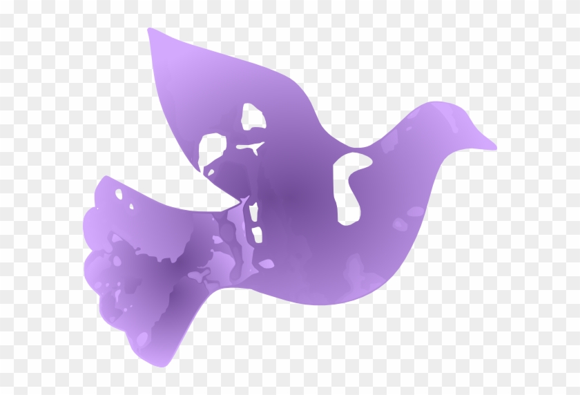 Dove Clip Art Animal Download Vector Clip - Purple Dove Of Peace Throw Blanket #523971
