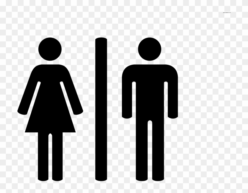 Toilet Sign - Male Female Bathroom Signs #524062