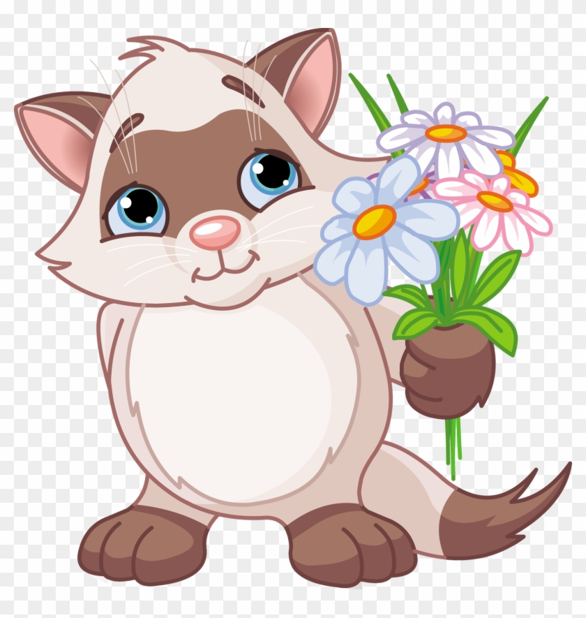 Siamese Cat Kitten Puppy Clip Art - Siamese Cat Kitten Puppy Clip Art #524456