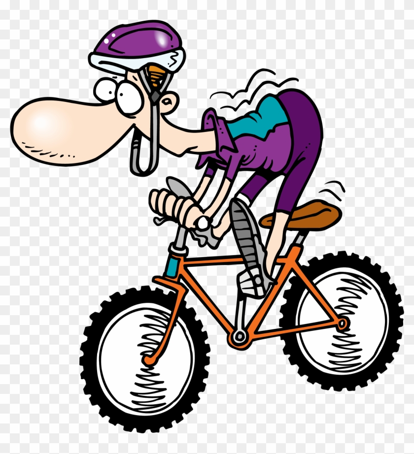 Cartoon Man On A Bike #524399
