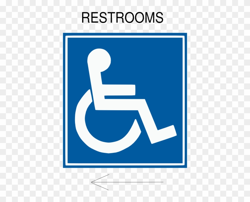 Handicap Restroom Directional Clip Art - Handicap Sign #524487