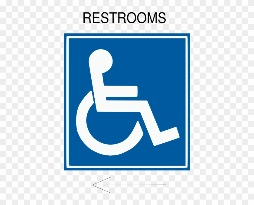 Handicap Restroom Directional Clip Art - Handicap Sign #524487