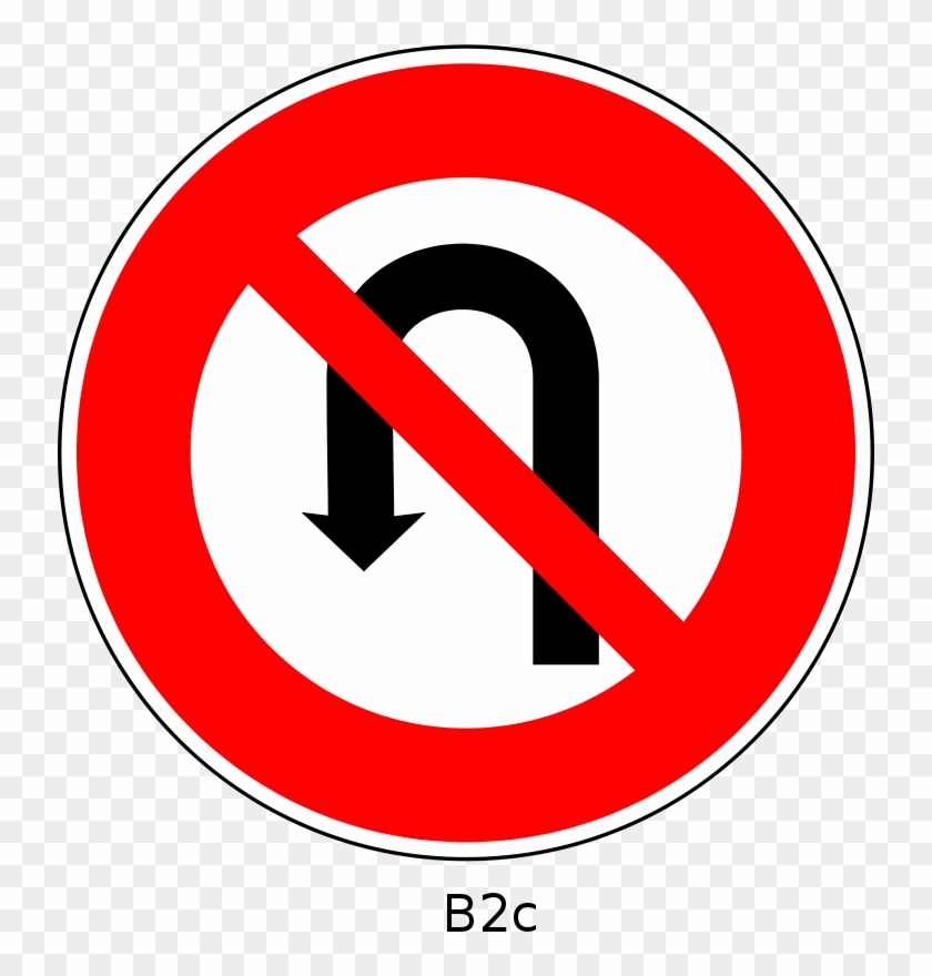 No U Turn Sign Clip Art #524491