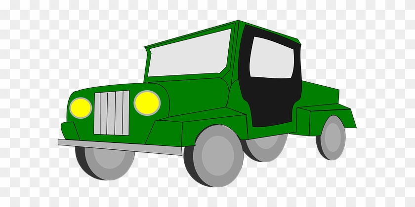 Jeep, Vehicle, Four-wheel Drive - Car Clipart 4 Wheels #524500