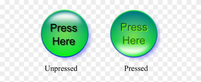 Unpressed And Pressed Button - Pressed And Unpressed Button #524537