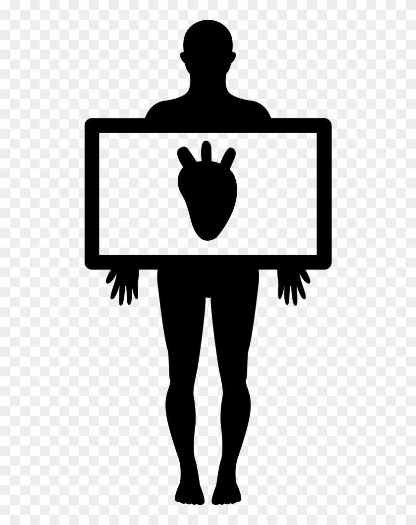 Human Body With Heart Silhouette Svg Png Icon Free - Human Body Silhouette #524874