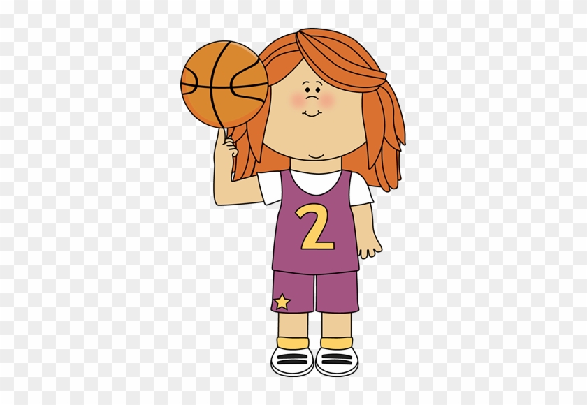 Sport Clipart Cute - Clip Art Girl Basketball #524926