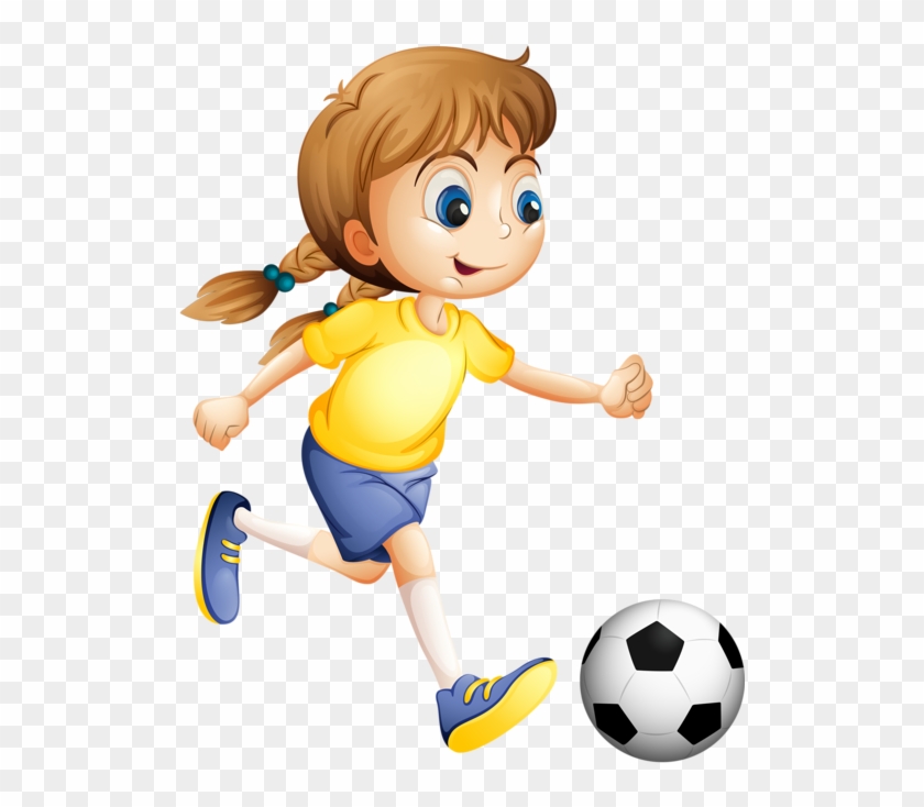 Sport Clipart Play Sport - Dibujo Mujer Jugando Futbol #524934