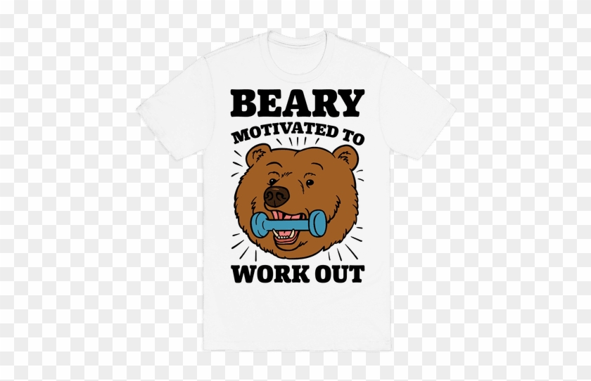 Beary Motivated To Work Out Mens T-shirt - Decal #525074