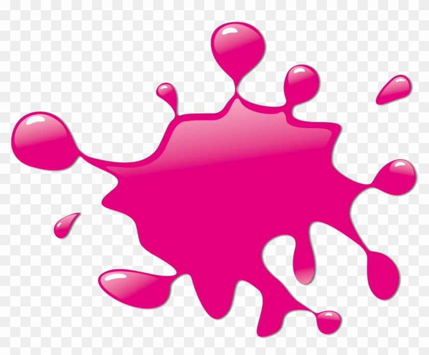 Pink Water Splash Clipart - Paint Splash Clip Art #525402