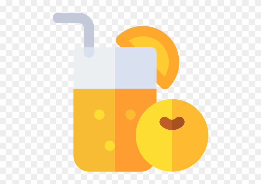 Orange Juice Free Icon - Circle #525456