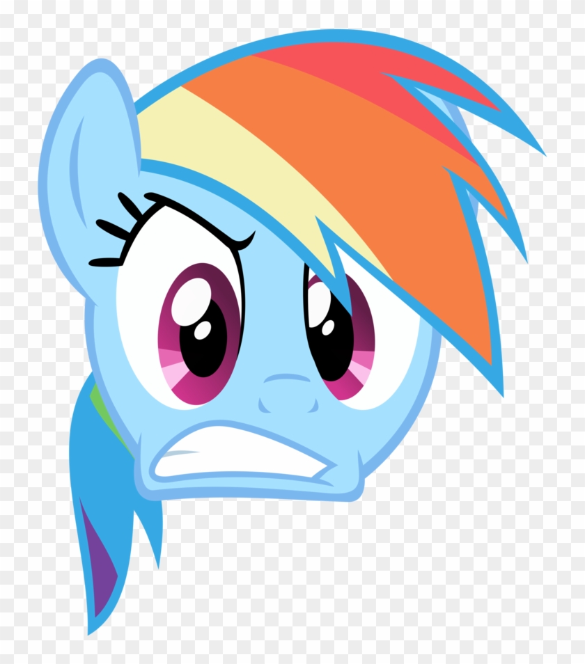Rainbow Dash Vector - Rainbow Dash Angry Face #525830