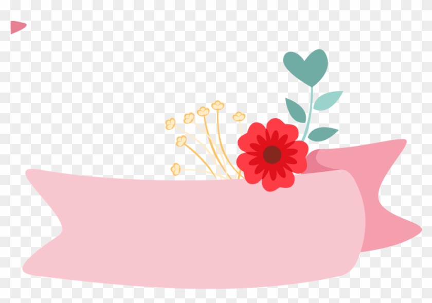 Cartoon Pink Flower Title Box - Cartoon Title Box #525869