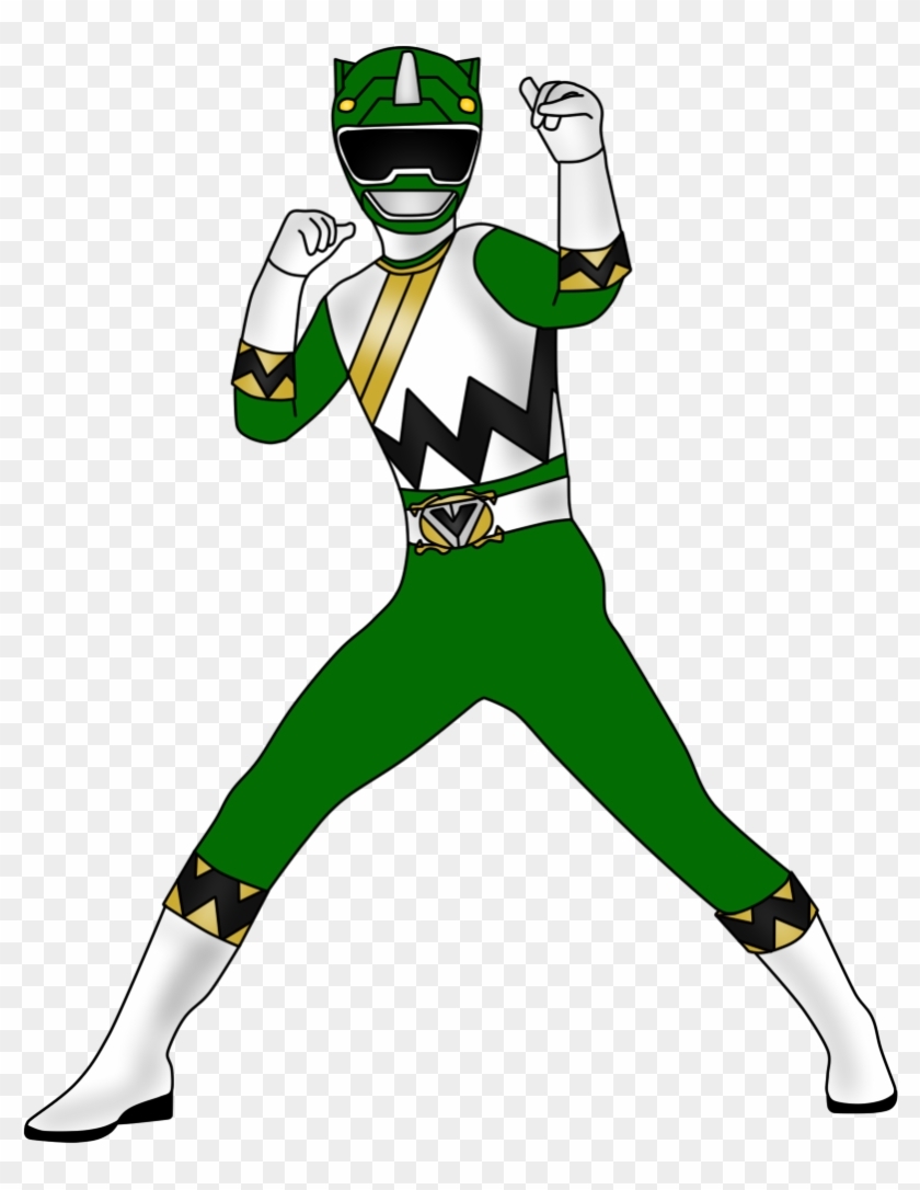 Green Rhino Ranger By Iyuuga-d9h87v4 - Green Power Ranger Clipart #525864