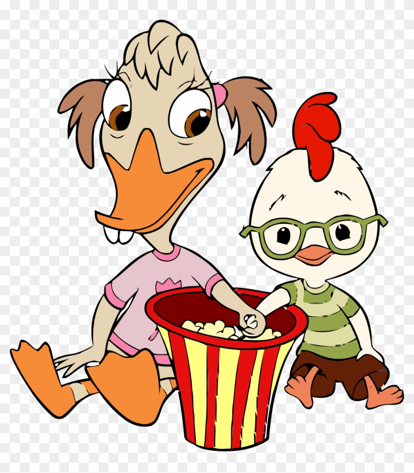 Chicken Little Abby Mallard Popcorn Clipart Png - Chicken Little Coloring Pages #525948