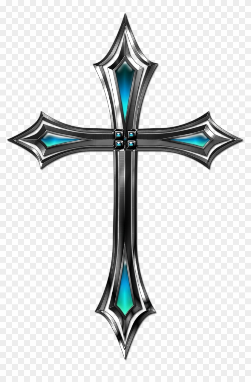 Cross Necklace Clipart - Silver Cross Transparent Background #526006