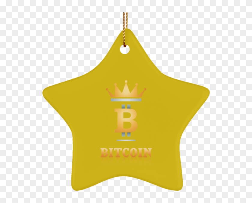 Bitcoin Crown Star Ornament - Christmas Ornament #526060