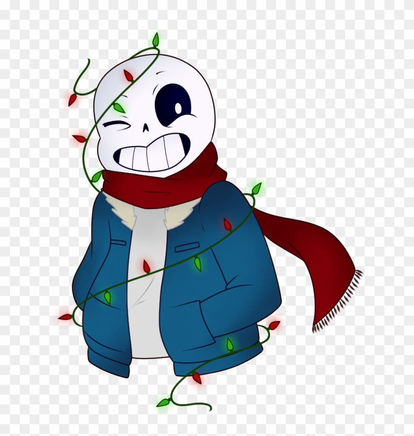 Fairy Lights Christmas Sans Undertale By Featherletters - Sans The Skeleton Christmas #526159