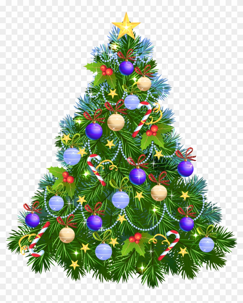 Christmas Purple Tree With Stars - Christmas Tree Gif Png #526378