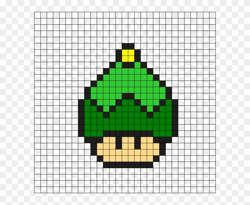 Christmas Tree Mushroom By Tashar H On Kandi Patterns - Minecraft Elf Pixel Art #526670