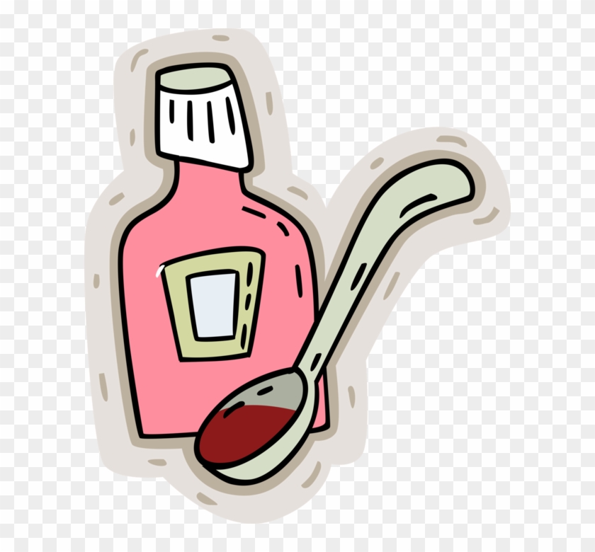 Vector Illustration Of Cough And Cold Medicine Cough - Bottle Of Medicine  Cartoon - Free Transparent PNG Clipart Images Download