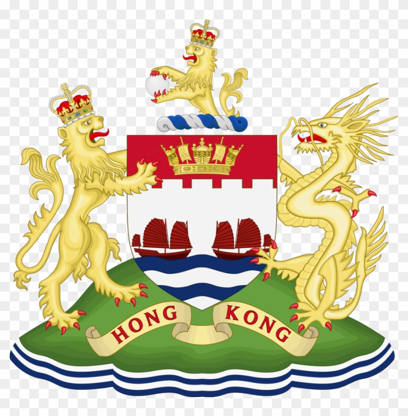 Crown Colony Of Hong Kong Coa By Sempereadem-sg - Royal Coat Of Arms #526856