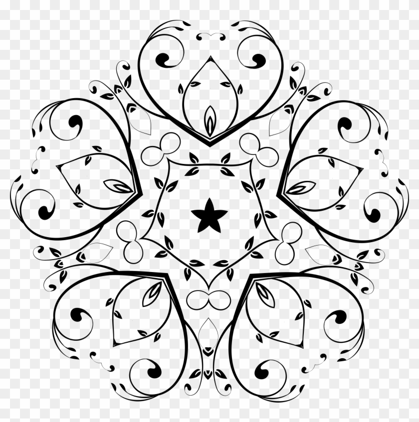 Flower Christmas Card Clip Art - Flower Christmas Card Clip Art #527109