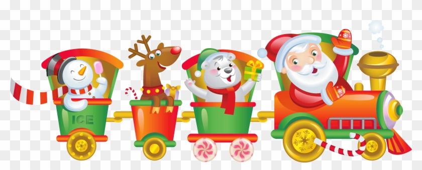 Xmas Clip Art - Santa Train Clipart #527182