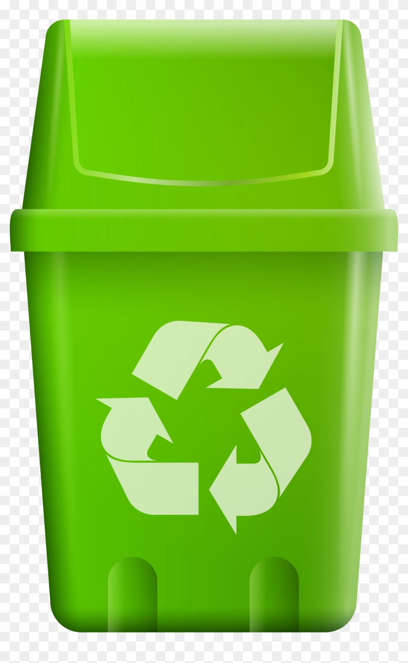 Trash Bin With Recycle Symbol Png Clip Art - Recycle #527303