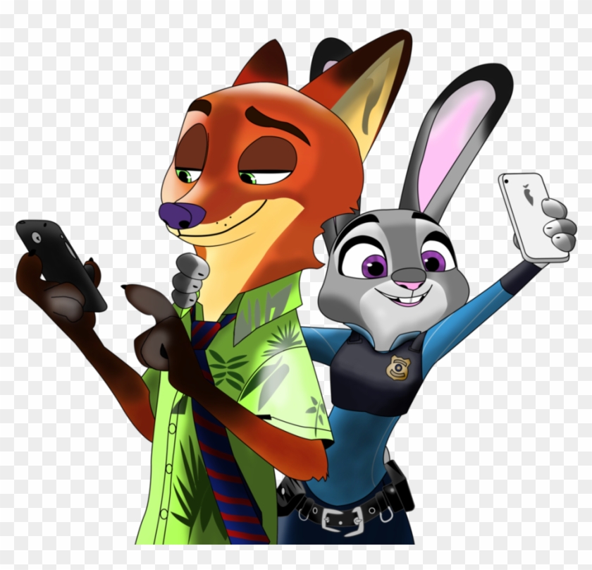 Nick And Judy Zootopia By Ejlightning007arts - Zootopia Nick And Judy Selfies #527426