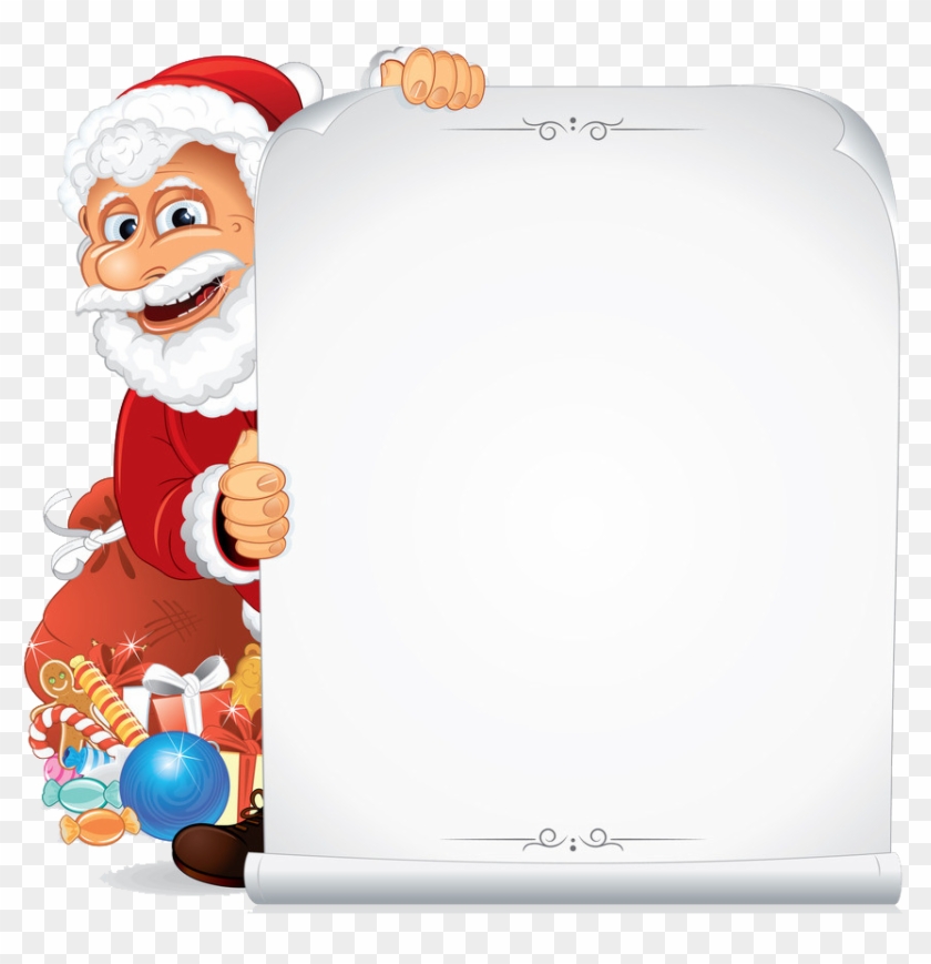 Santa Claus Paper Scroll Clip Art - Santa Claus Paper Scroll Clip Art #527624