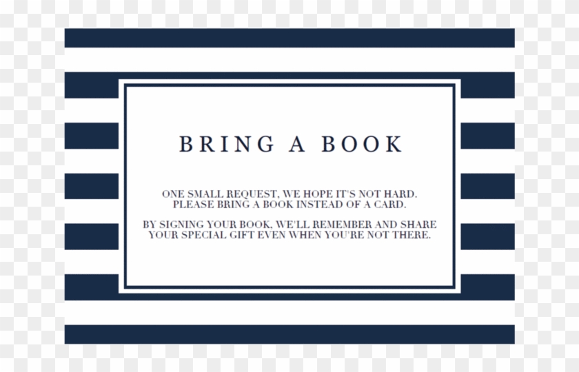 Raffle Book Template - Bring A Book Instead Of A Card #527982