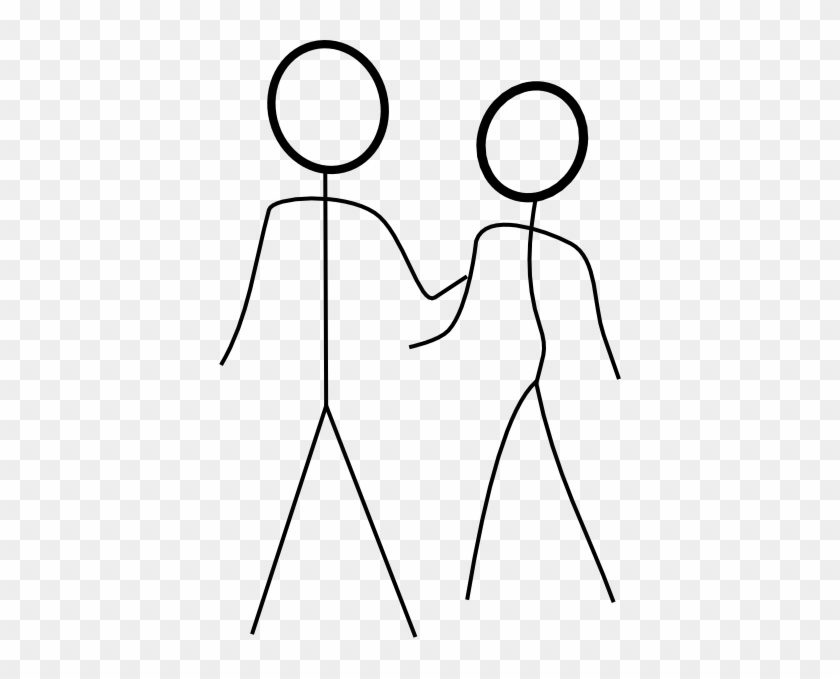 Stick Couple Clip Art At Clker - Line Art #528058