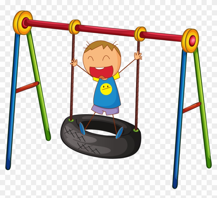 Car Tire Swing Clip Art - Swing Cartoon Png #528059