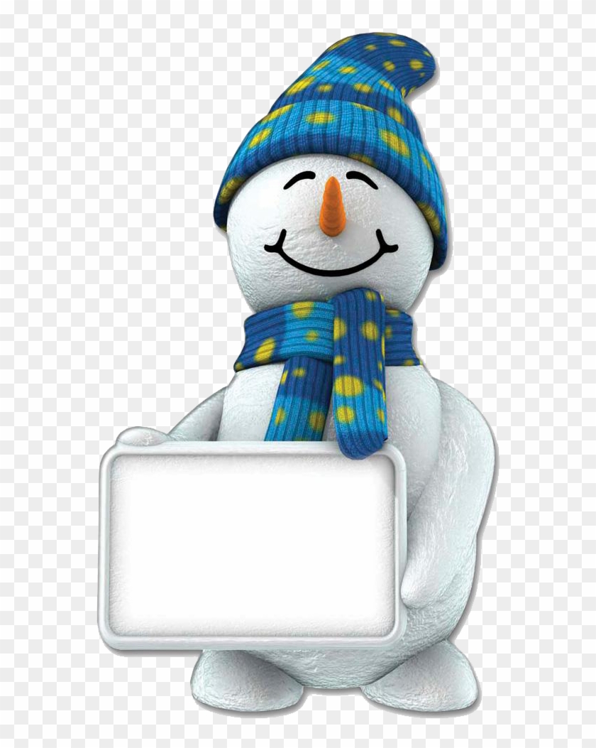 Snowman - Display Sense Snowman With Sign Cardboard Cut Out #528311