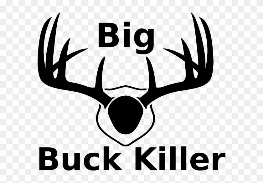 Big Buck Killer Clip Art At Clker Big Bucks Clipart - Deer Antlers Coat Of Arms #528342